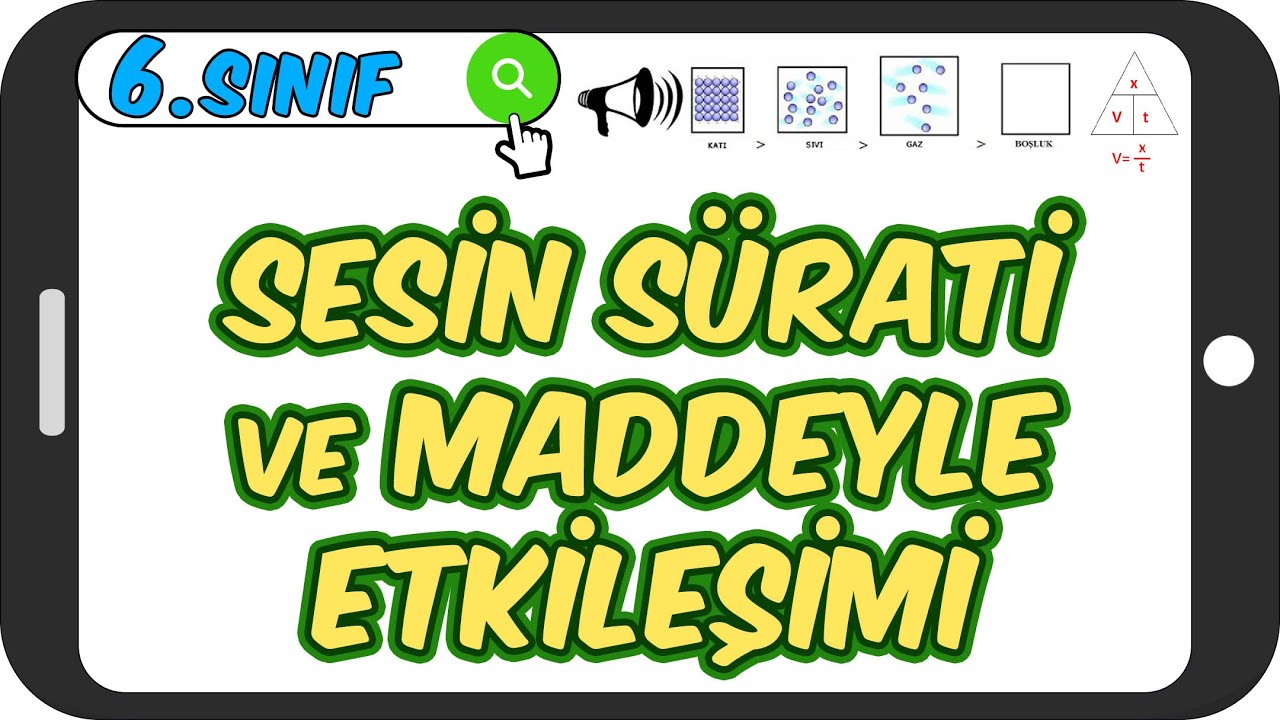 Sesin Sürati ve Maddeyle Etkileşimi 🔉 6.Sınıf Fen #2023