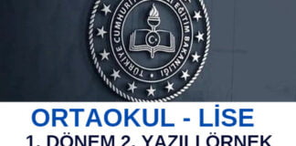 yazılı örnek soruları