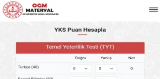 YKS Puanı Hesaplama