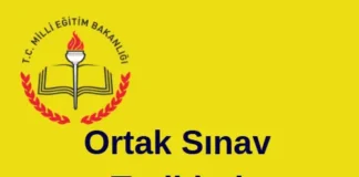 Ortak Sınav Tarihleri