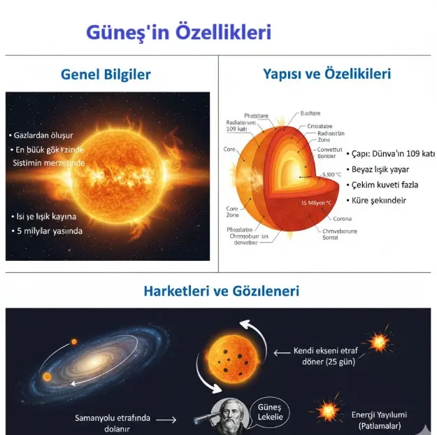 Güneş'in Özellikleri