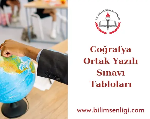 Coğrafya Ortak Yazılı Sınavı Tabloları